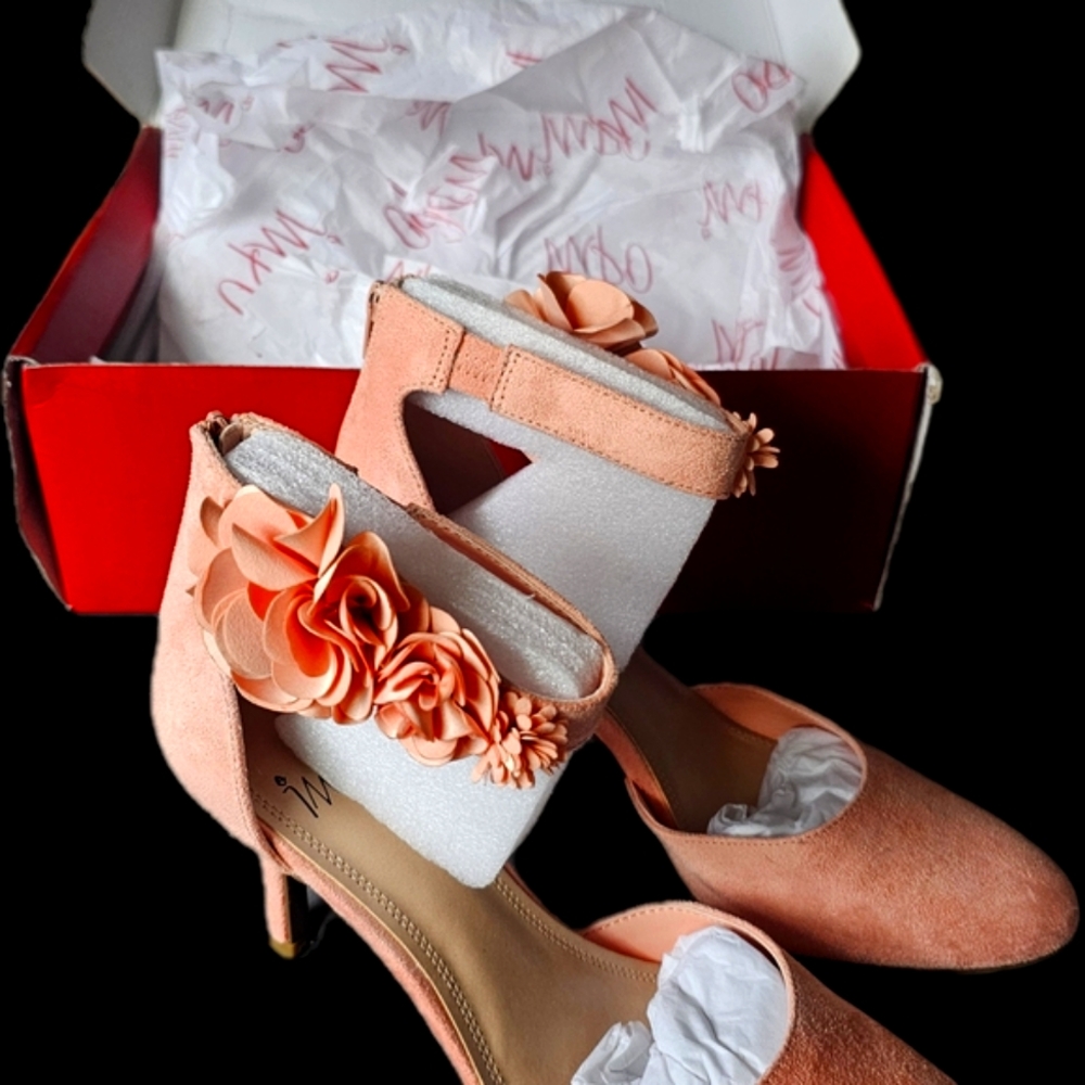 Impo Pink Heels with Floral Accent